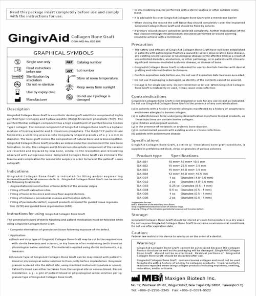 GingivAid® Collagen Dental Bone Graft IFU_en_s